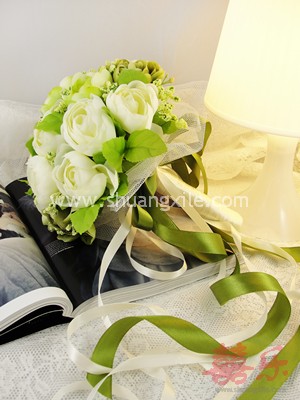 My Promise To Love - Cream Camellia Bud Hand Bouquet